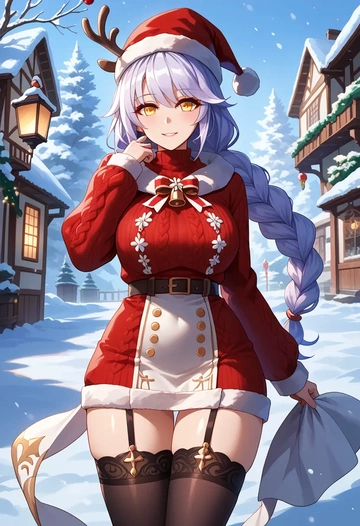 elsword,eve_(elsword),sweater,stockings,Thigh garters  - AI generated anime art