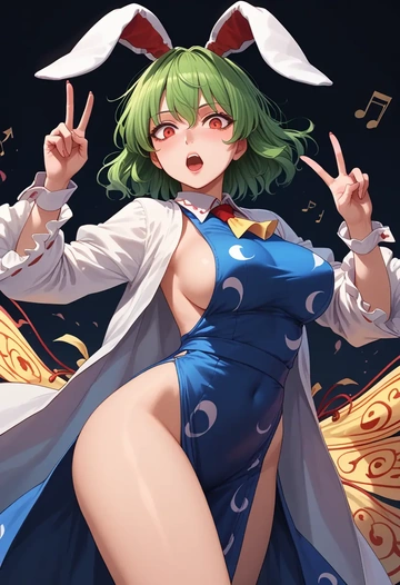 touhou,ex-keine,bunny girl  - AI generated anime art