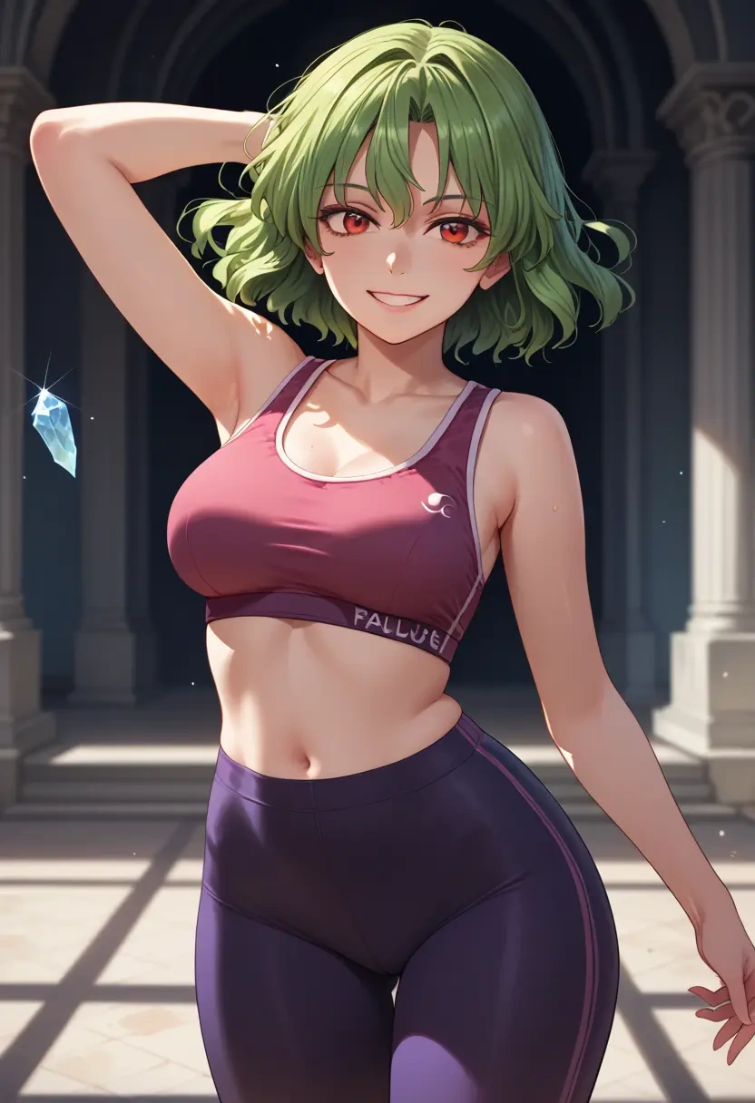 touhou,ex-keine,yoga shorts, bra  - 