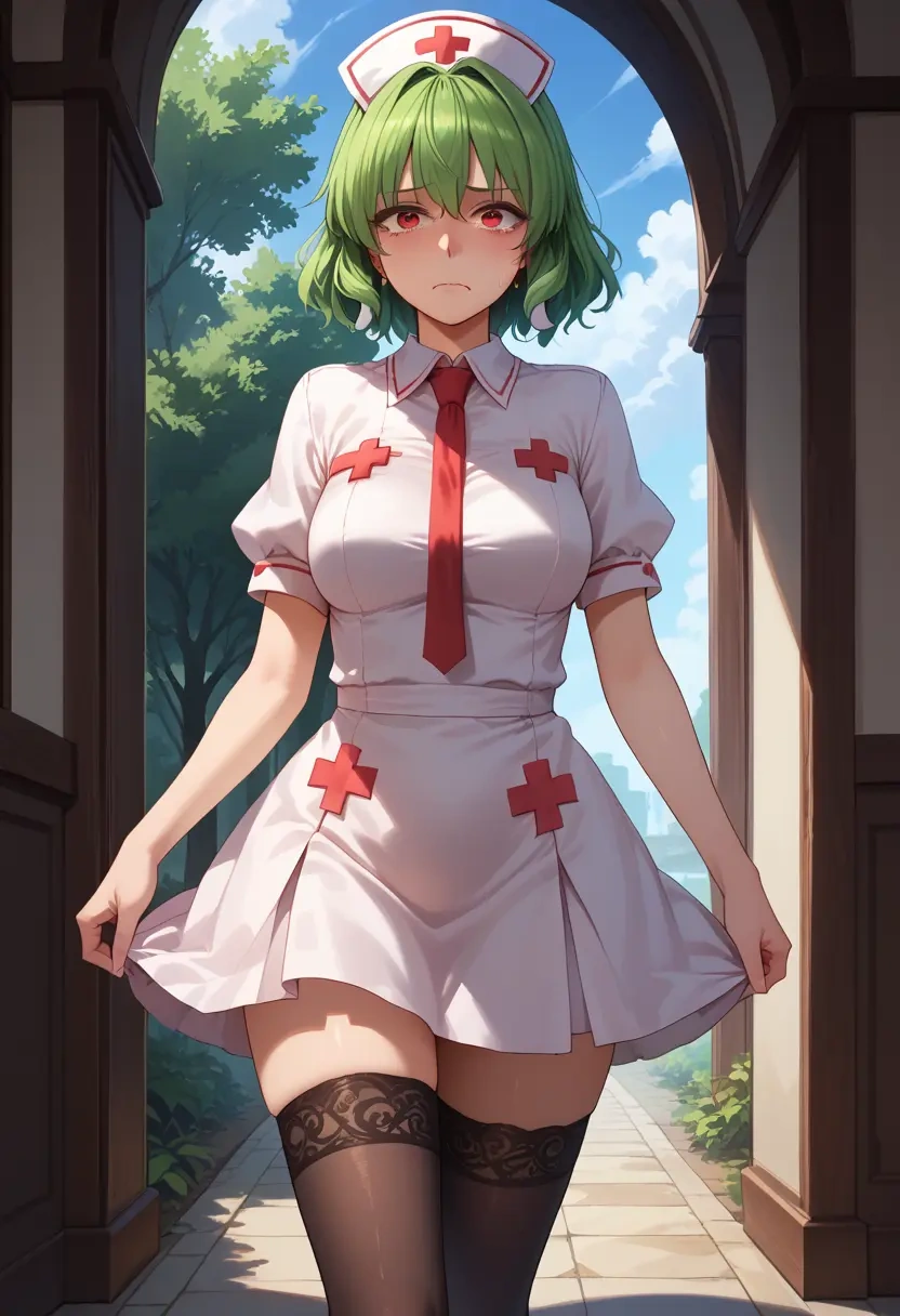 touhou,ex-keine,nurse pantyhose,mini skirt, sexy  - 