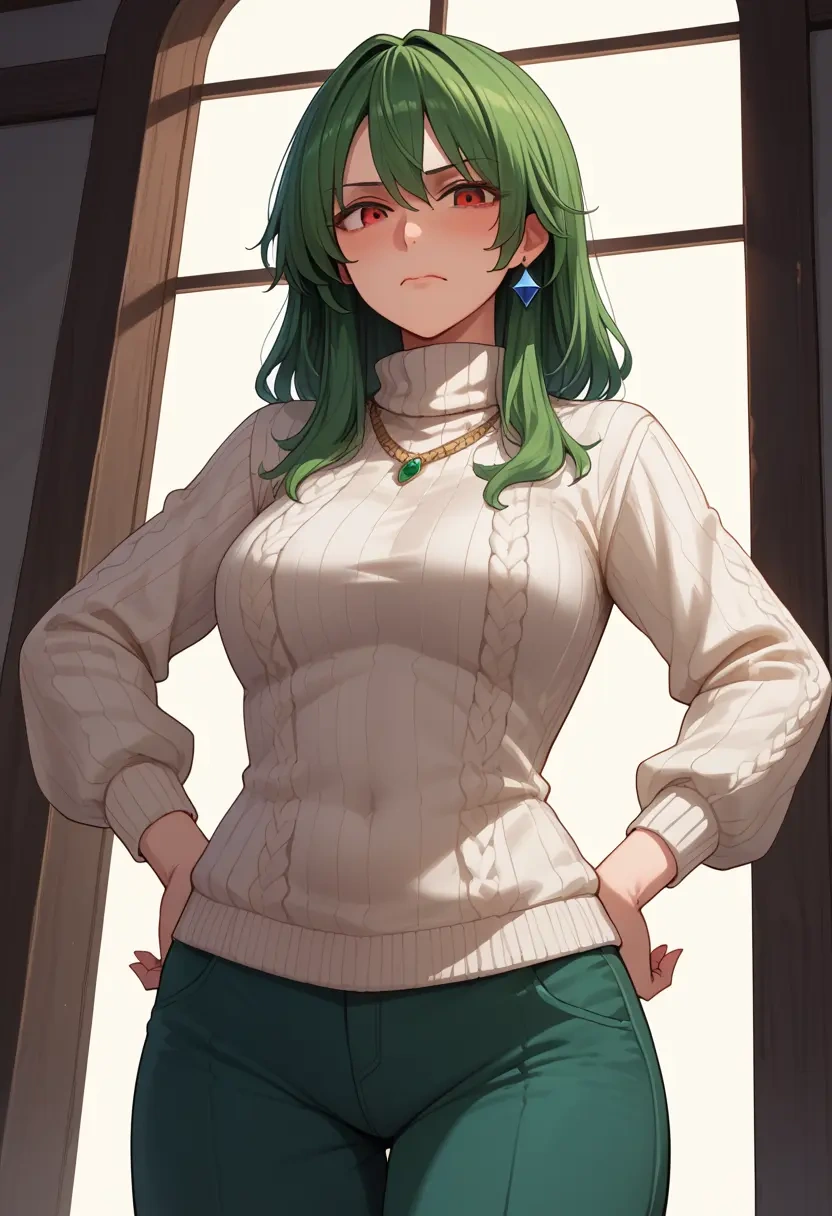 touhou,ex-keine,sweater  - 