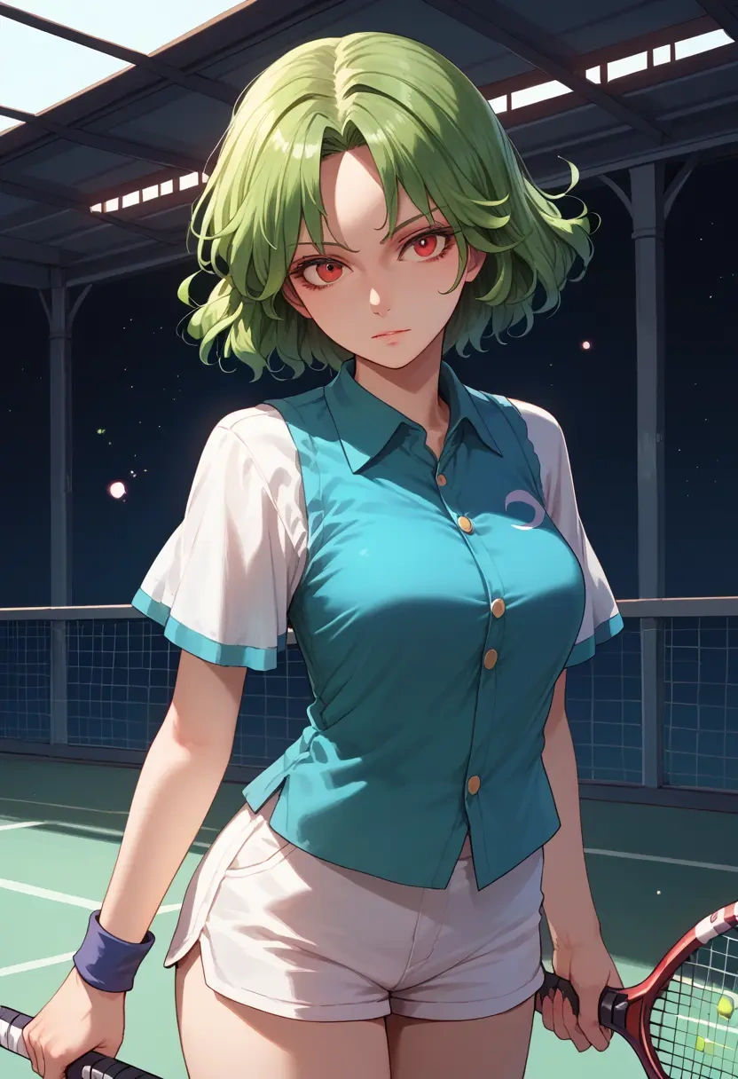 touhou,ex-keine,tennis polo,skort  - 