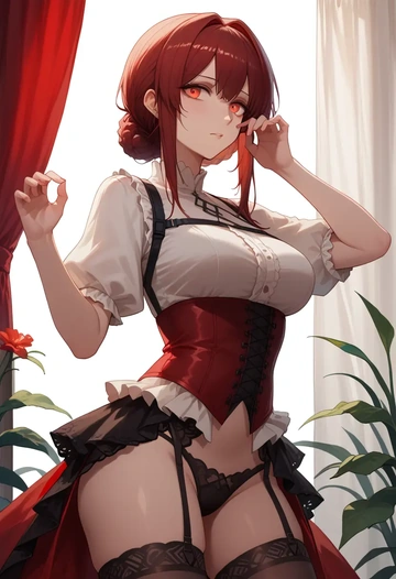 arknights,exusiai_(arknights),Victorian-era,stockings,sexy  - AI generated anime art