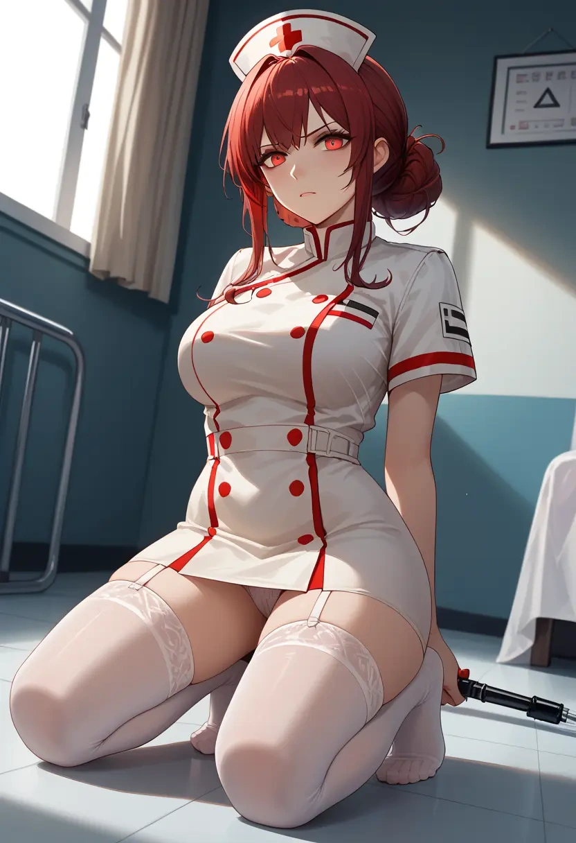 arknights,exusiai_(arknights),nurse,stockings,sexy,panties  - 