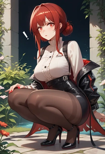 arknights,exusiai_(arknights),shorts, pantyhose  - AI generated anime art