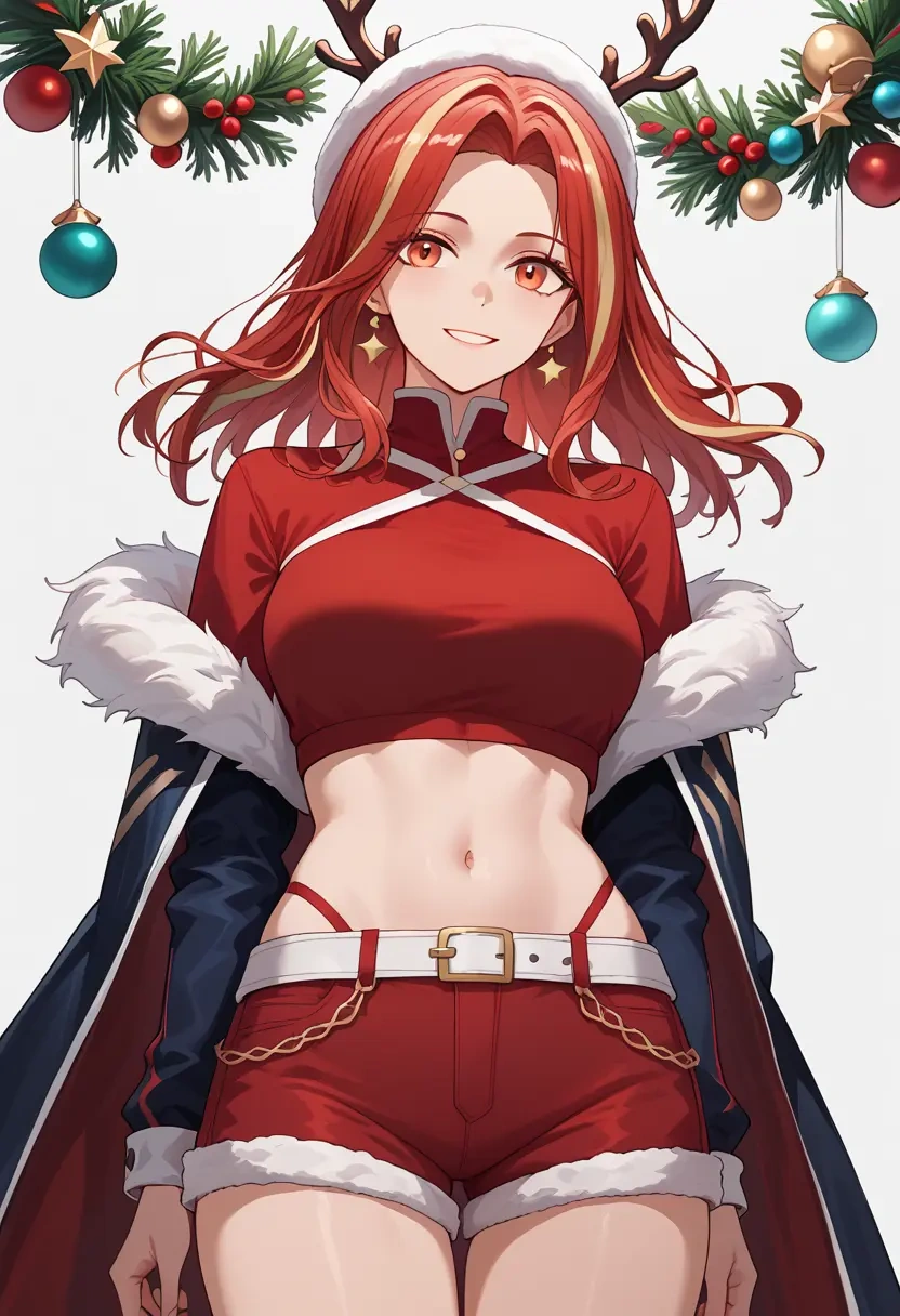 arknights,exusiai_(arknights),Christmas,red velvet shorts  - 