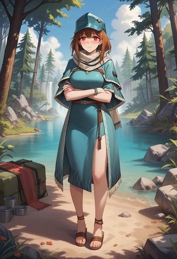 arknights,eyjafjalla_(arknights),spring,elegant woman,bodycon dress  - AI generated anime art