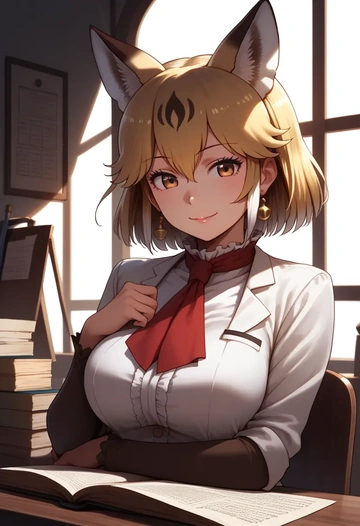 kemono_friends,ezo_red_fox_(kemono_friends),OL  - AI generated anime art