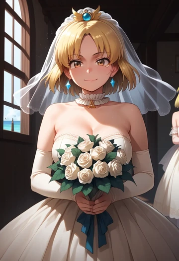 kemono_friends,ezo_red_fox_(kemono_friends),wedding  - AI generated anime art