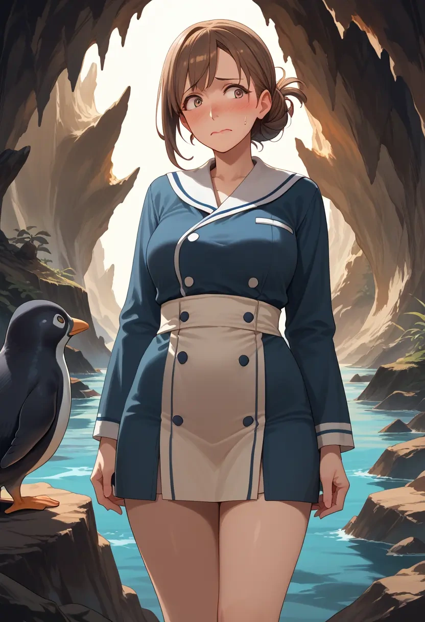 kantai_collection,failure_penguin,graphic tee,dolphin shorts  - 