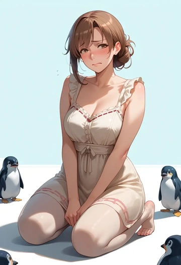 kantai_collection,failure_penguin,abstract art blouse,dolphin shorts  - AI generated anime art