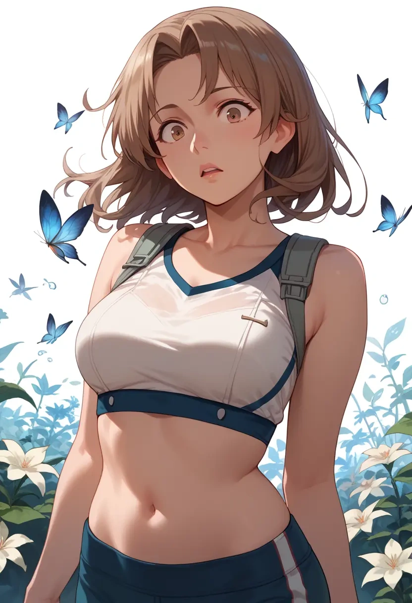 kantai_collection,fairy_(kancolle),sports crop,high-waisted shorts  - 