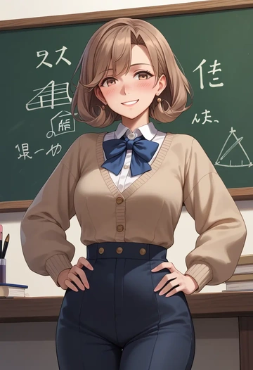 kantai_collection,fairy_(kancolle),teacher, sweater  - AI generated anime art