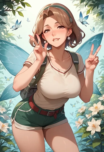 kantai_collection,fairy_(kancolle),jogger shorts,oversized tank  - AI generated anime art