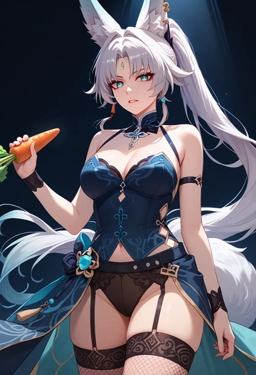 star rail,feixiao,bunny girl, sexy,stockings  - AI generated anime art