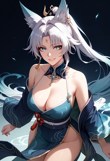 star rail,feixiao,kimono,sexy  - AI generated anime art