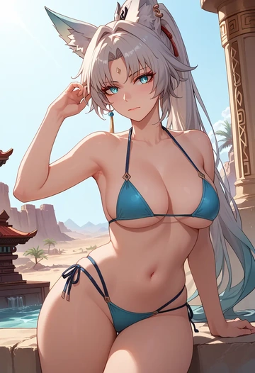 star rail,feixiao,bikini  - AI generated anime art