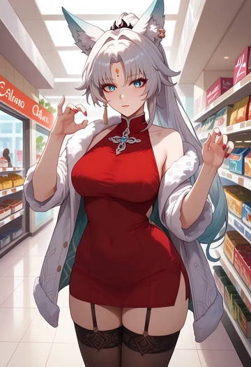 star rail,feixiao,Christmas,sexy, stockings,  - AI generated anime art