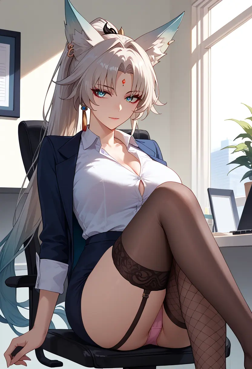 star rail,feixiao,secretary,stockings  - 