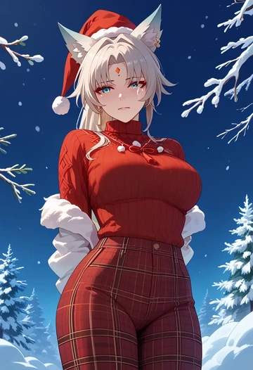 star rail,feixiao,Christmas  - AI generated anime art