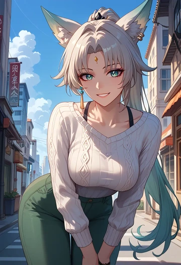 star rail,feixiao,sweater  - AI generated anime art