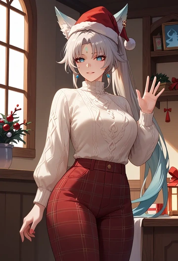 star rail,feixiao,Christmas  - AI generated anime art