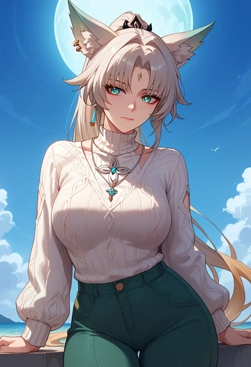 star rail,feixiao,sweater  - AI generated anime art