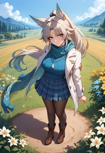 star rail,feixiao,winter,student uniform,down jacket  - AI generated anime art