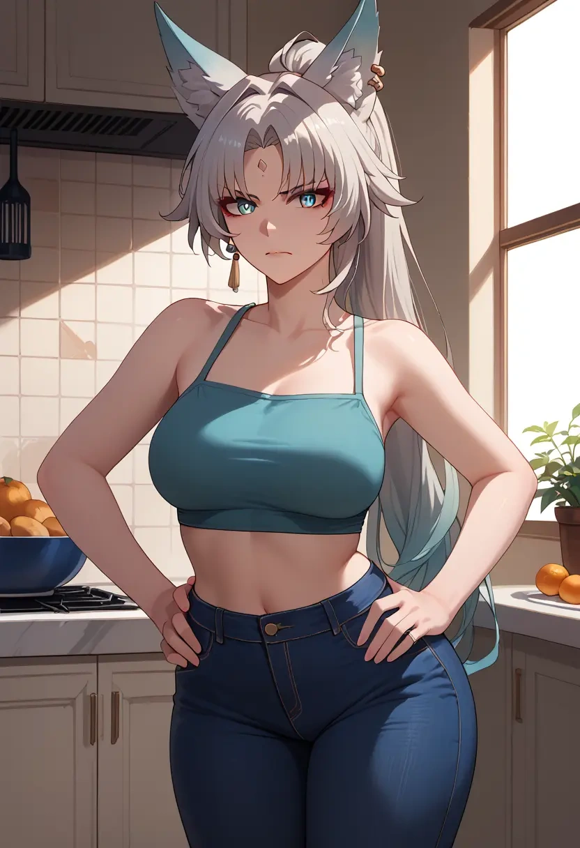 star rail,feixiao,crop top  - 