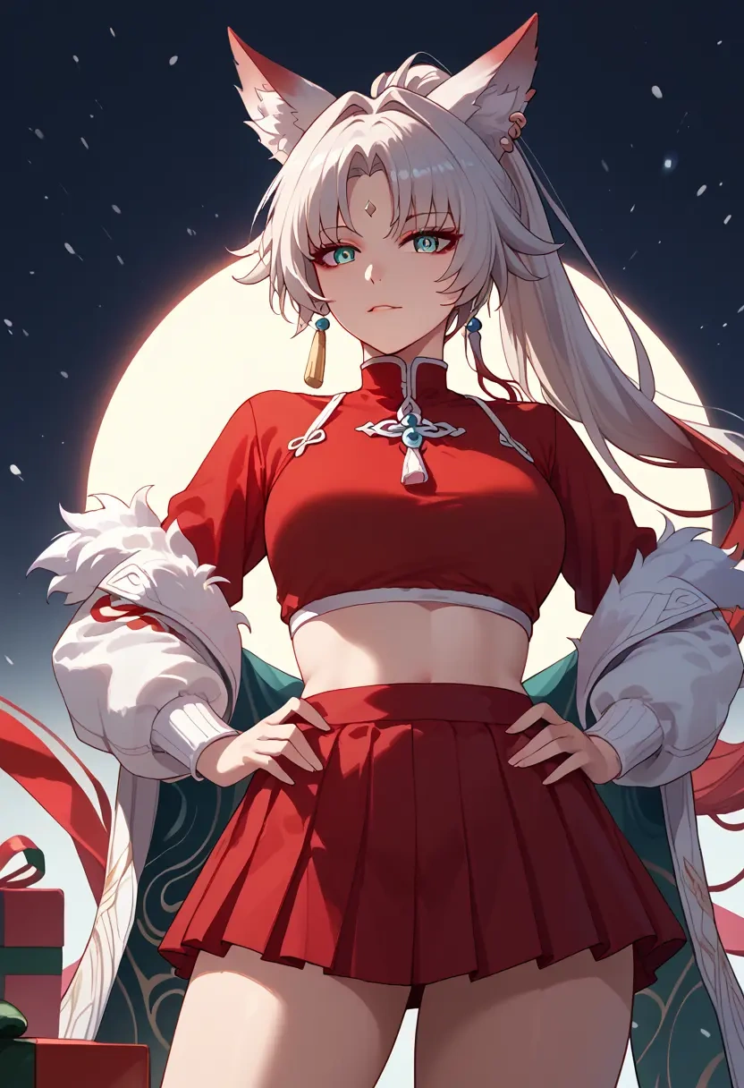 star rail,feixiao,Christmas,skirt  - 