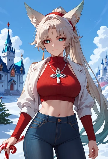 star rail,feixiao,Christmas  - AI generated anime art