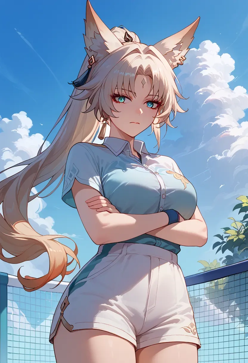 star rail,feixiao,tennis polo,skort  - 