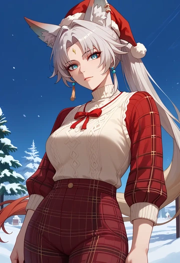 star rail,feixiao,Christmas  - AI generated anime art