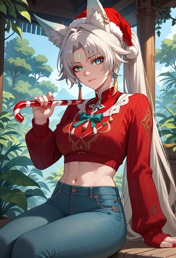 star rail,feixiao,Christmas  - AI generated anime art