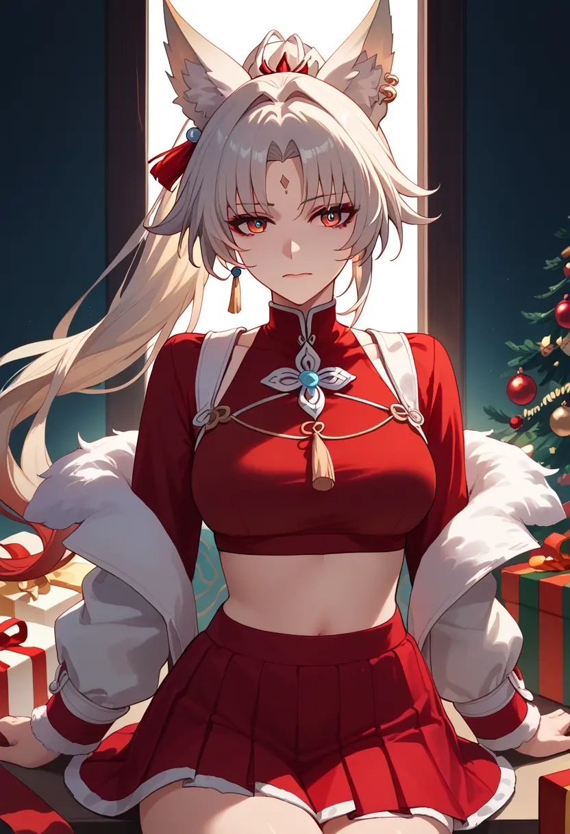 star rail,feixiao,Christmas,skirt  - 