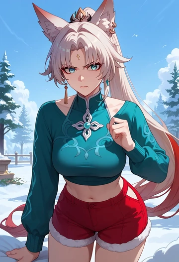 star rail,feixiao,red velvet shorts  - AI generated anime art