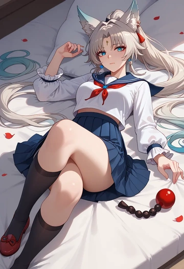 star rail,feixiao,sailor, uniform  - AI generated anime art