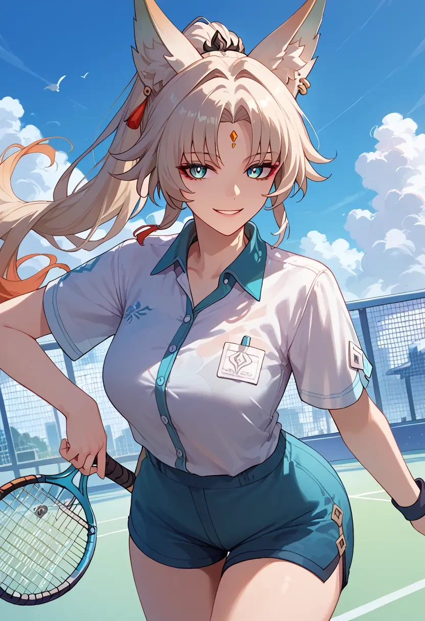 star rail,feixiao,tennis polo,skort  - 