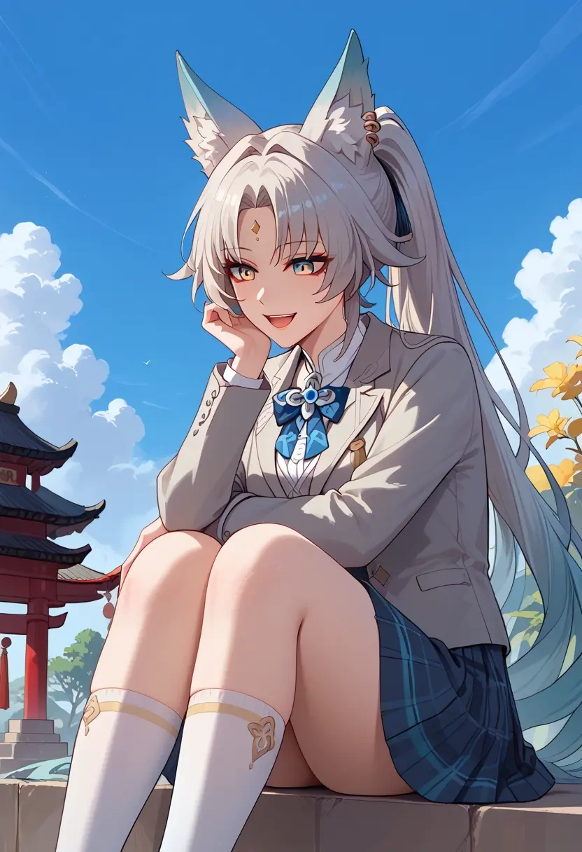 star rail,feixiao,spring,student uniform,blazer  - 