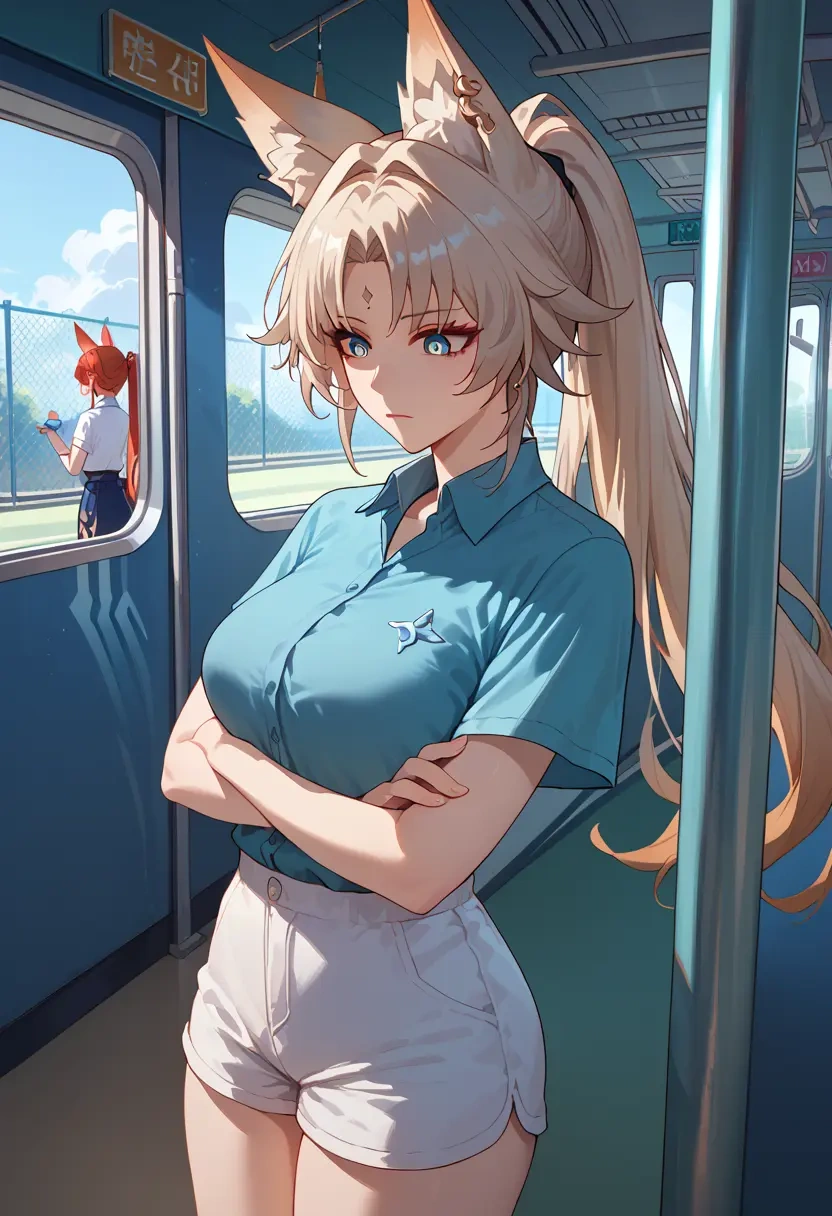 star rail,feixiao,tennis polo,skort  - 