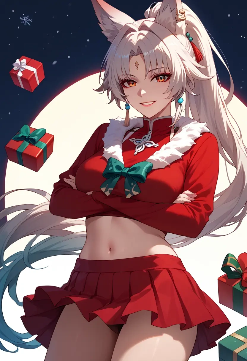 star rail,feixiao,Christmas,skirt  - 