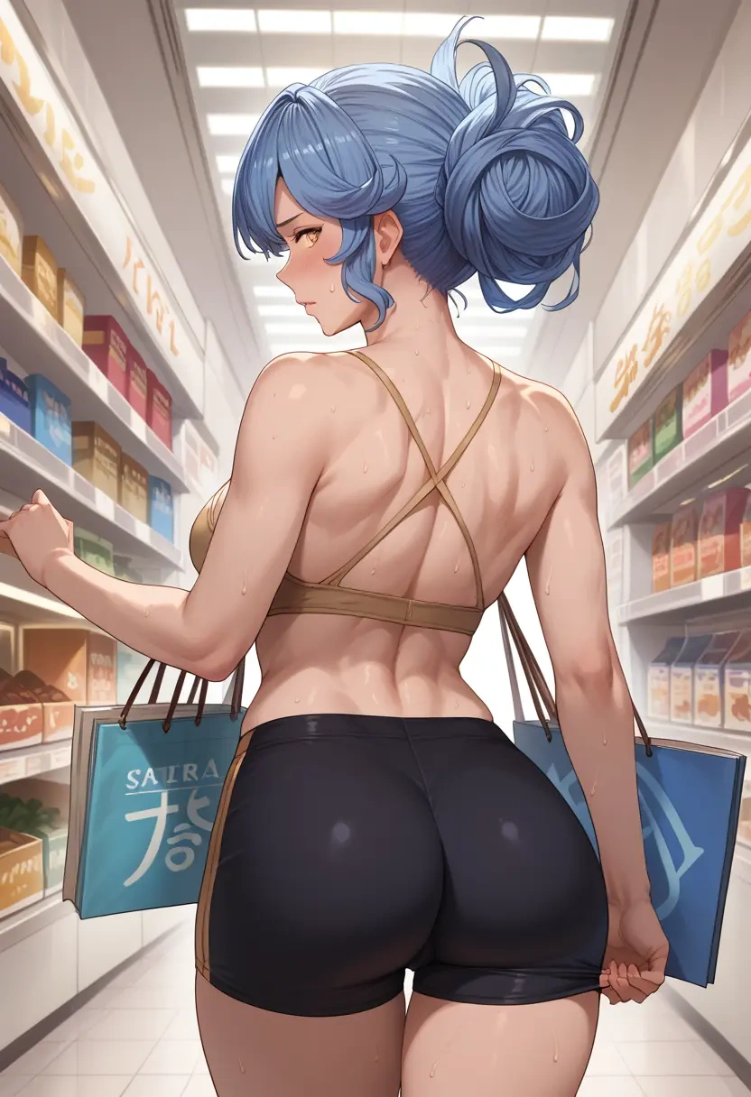 granblue_fantasy,ferry_(granblue_fantasy),yoga shorts  - 