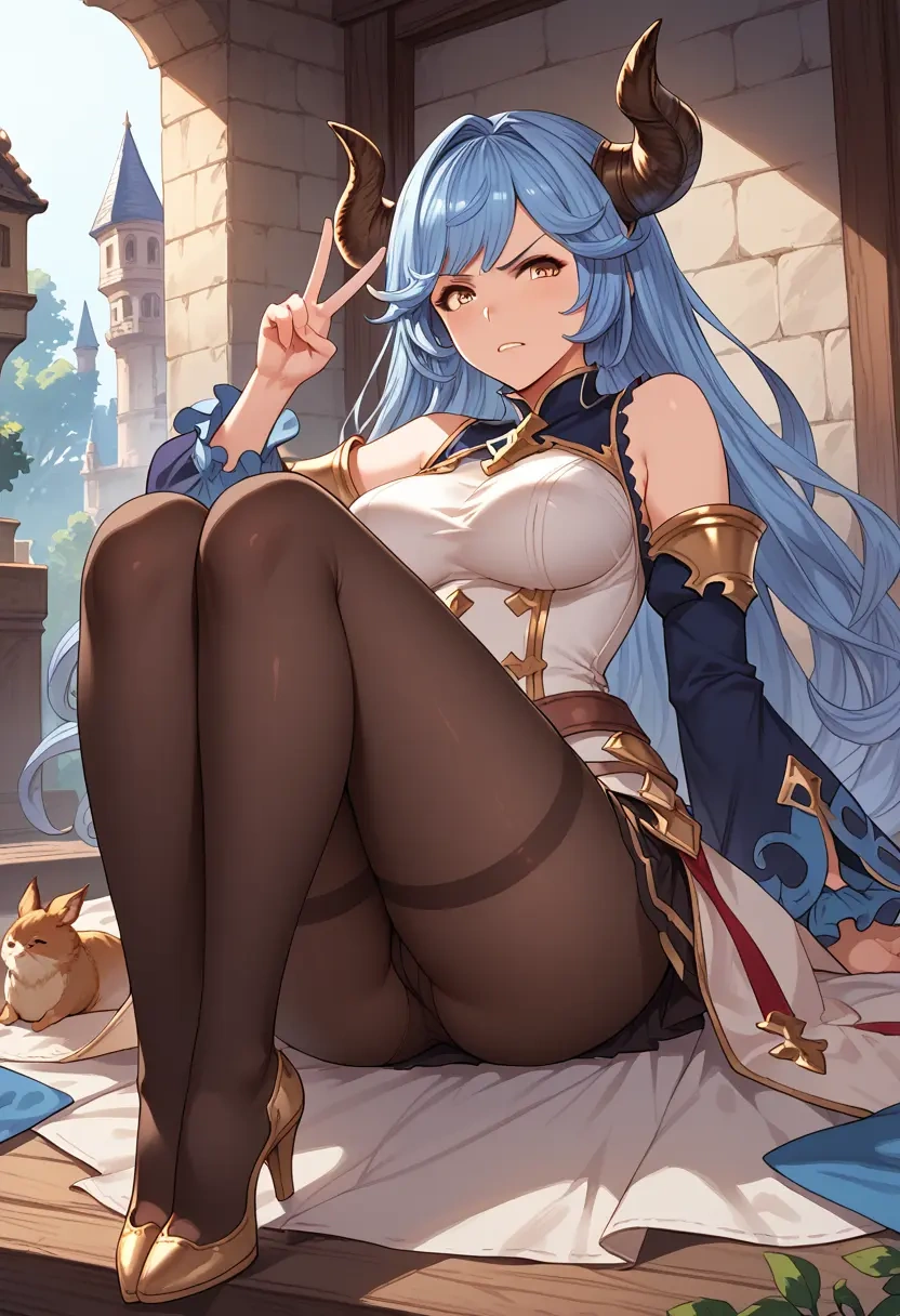 granblue_fantasy,ferry_(granblue_fantasy),shorts, pantyhose  - 