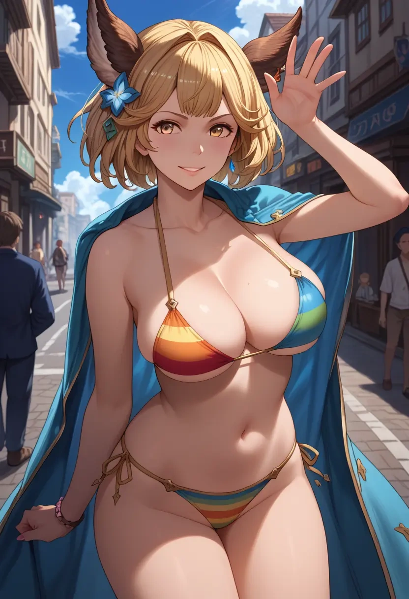 granblue_fantasy,ferry_(granblue_fantasy),bikini,rainbow-colored,sexy  - 