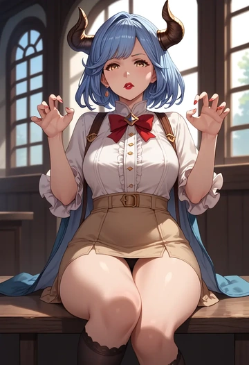 granblue_fantasy,ferry_(granblue_fantasy),secretary,stockings  - AI generated anime art