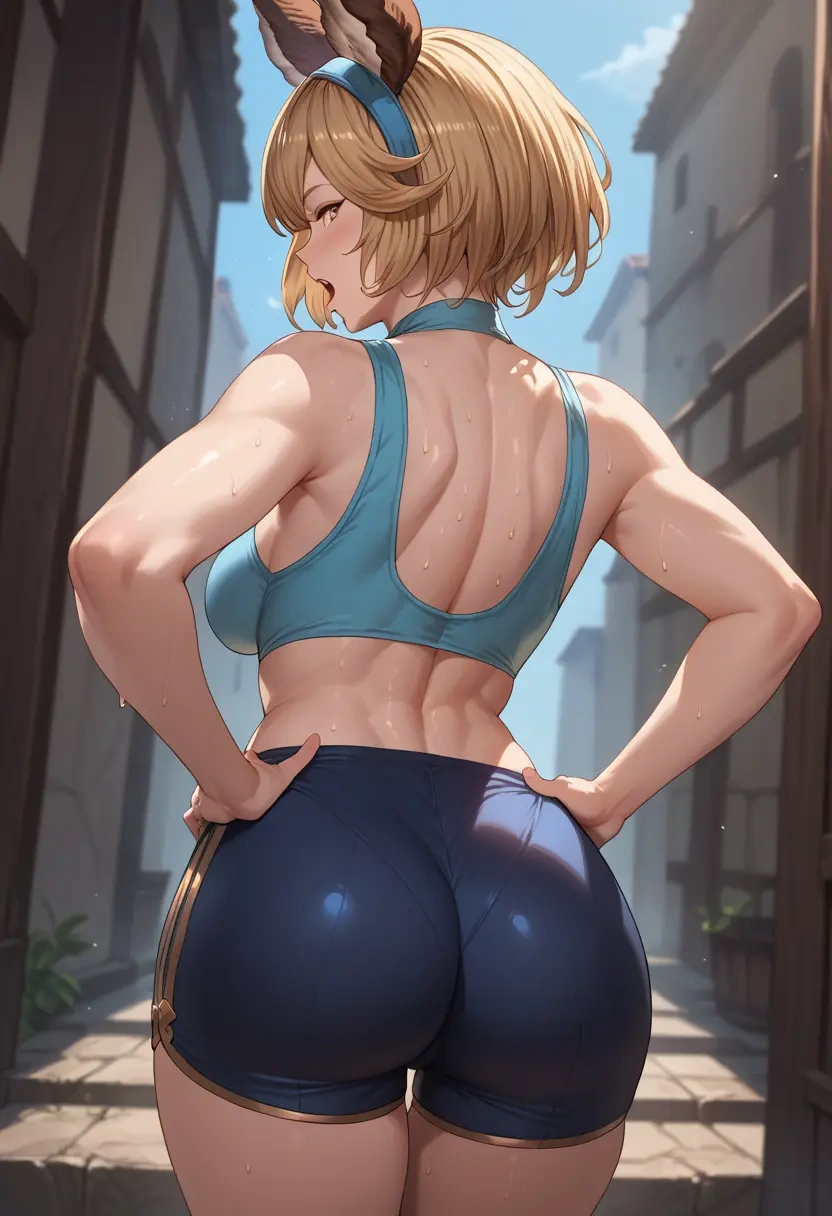 granblue_fantasy,ferry_(granblue_fantasy),yoga shorts  - 