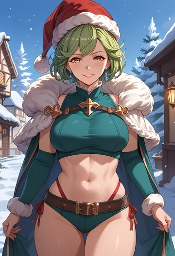 granblue_fantasy,ferry_(granblue_fantasy),Christmas,dress  - AI generated anime art