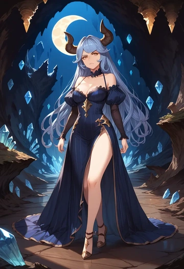 granblue_fantasy,ferry_(granblue_fantasy),gothic priestess gown,high slit,embroidered veil  - AI generated anime art