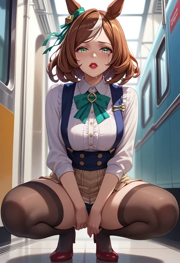 umamusume,fine_motion_(umamusume),secretary,stockings  - AI generated anime art