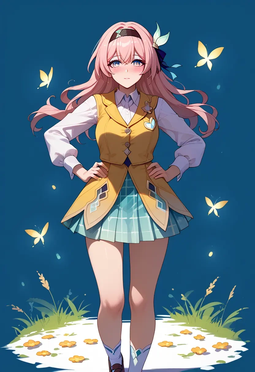 star rail,firefly,spring,student uniform,vest  - 